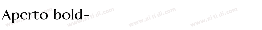 Aperto bold字体转换